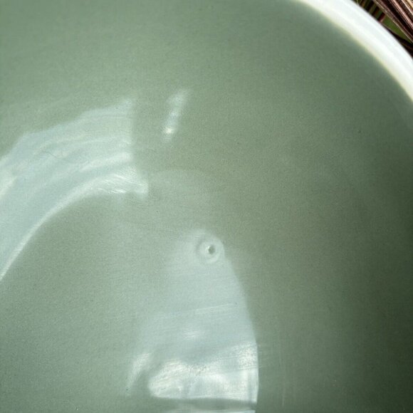 Vintage Harkerware Mint Stone China Oven Proof Divider Dish  Tablescaping MCM - Picture 5 of 8